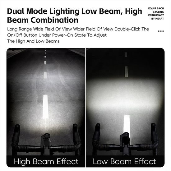 West Biking Fahrradlicht Vorne Wasserdicht mit Kabellosem Controller, 1600 lm, 2000mAh