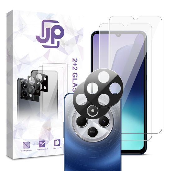 JP Combo pack, 2 db edzett üveg és 2 db kameraüveg készlet, Xiaomi Redmi 14C