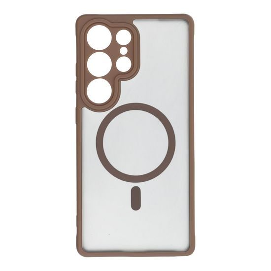 Πλήρες Ματ Θήκη Mag Cover με MagSafe, Samsung Galaxy S25, καφέ