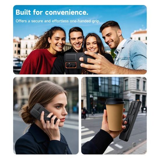 Suritch 360° Kickstand Camprotector θήκη Samsung Galaxy S24, μαύρη