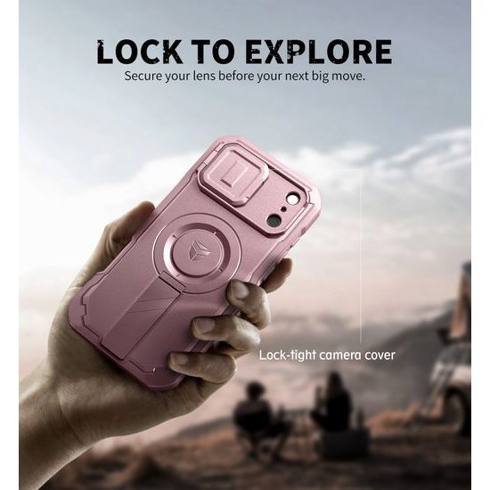 Dexnor MagSafe Kickstand Camprotector θήκη iPhone 17 Pro Max, ροζ