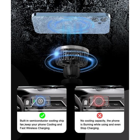 Βάση αυτοκινήτου MagSafe με ασύρματη φόρτιση και ενεργητική ψύξη