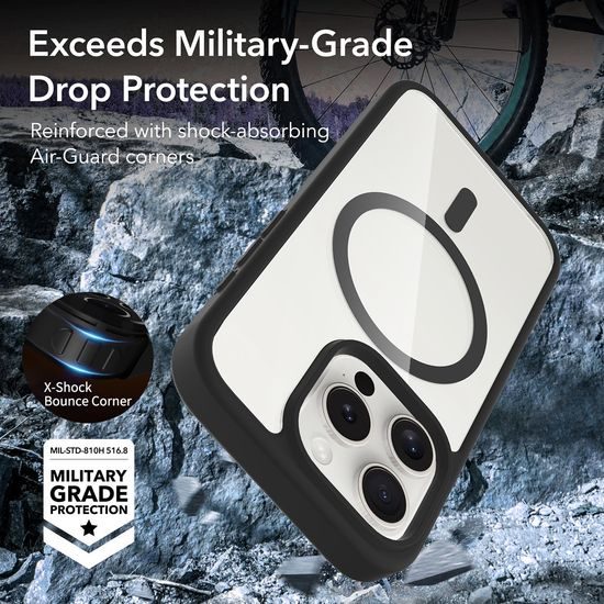 JP MagFit Clear MagSafe Θήκη με Μαγνήτη N52, iPhone 15 Pro, Μπλε