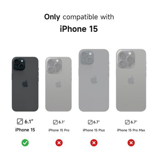 Suritch MagSafe Kickstand Camprotector θήκη iPhone 15, μαύρη