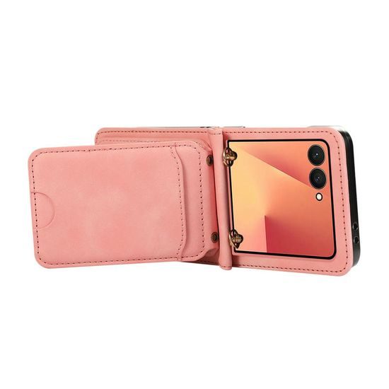Θήκη Crossbody, Samsung Galaxy Z Flip 7, ροζ