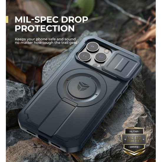 Dexnor MagSafe 360 Kickstand Camprotector obal iPhone 13 / 14, modrý