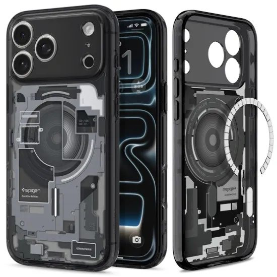 Spigen Ultra Hybrid Mag s MagSafe, iPhone 17 Pro / 18 Pro, zero one, čierny