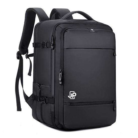 JP Rucksack B09 - Multifunktionaler Tagesrucksack 45x31x22-26 cm - Schwarz