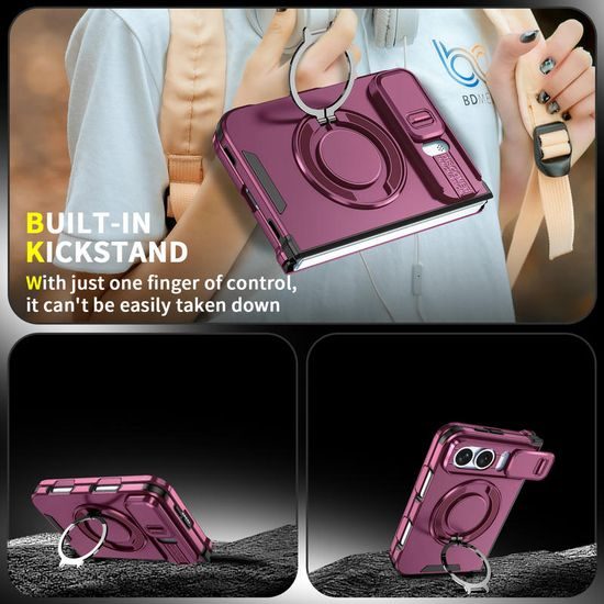 Camslide Stand etui, iPhone Duo, vinsko rdeč