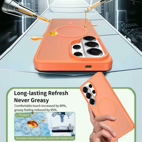 JP MagFit Colour θήκη MagSafe με μαγνήτη N52, Samsung Galaxy S26 Ultra, πορτοκαλί