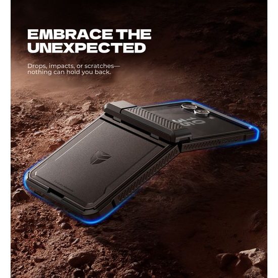 Dexnor 360 Kickstand obal Samsung Galaxy Z Flip 7, černý