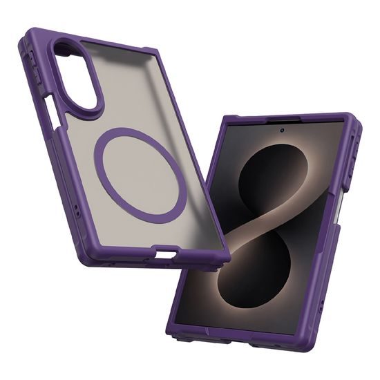 Techsuit HaloFrost II MagSafe Schutzhülle für Samsung Galaxy Z Fold8 - Magnetische Handyhülle mit Stoßschutz - Violett