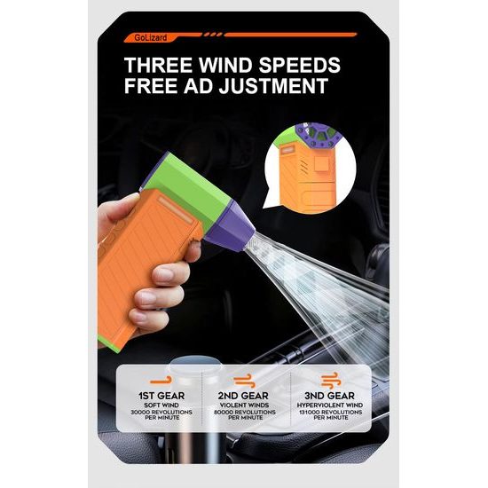 Air Duster Turbo 131000RPM Ηλεκτρικός χειροκίνητος φυσητήρας και στεγνωτήρας