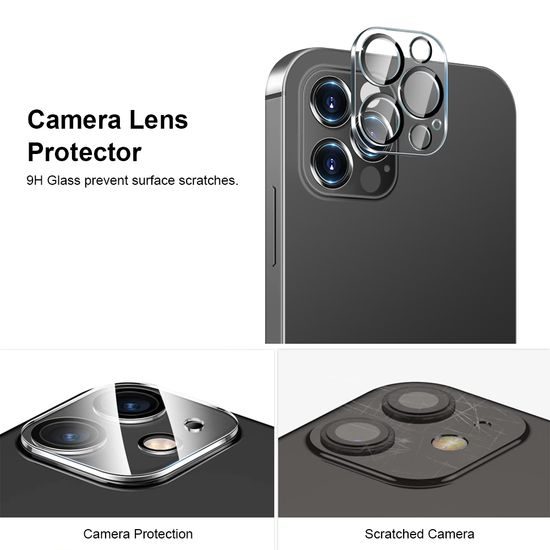 JP Πλήρες Πακέτο Προστατευτικών Γυαλιών, 2x 3D γυαλί με εφαρμογέα + 2x γυαλί για φακό, iPhone 13 Pro MAX
