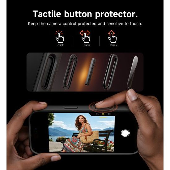 Husă Suritch MagSafe cu Suport și Protecție Cameră pentru iPhone 17 Pro / 18 Pro, neagră