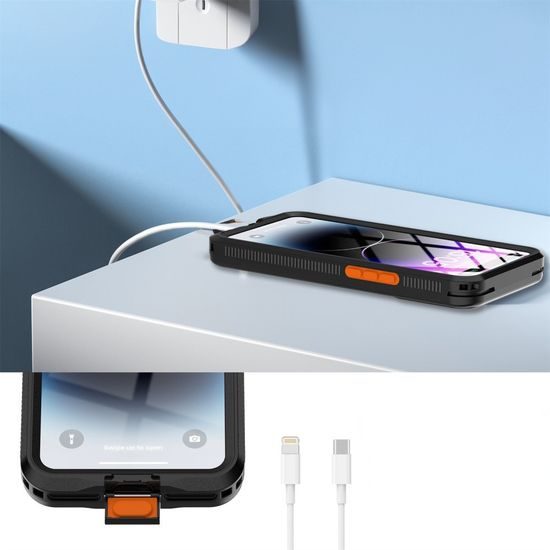 ShellBox Καθολική Αδιάβροχη Θήκη AirBox IP68 (μέγ. 6,9 ίντσες), μαύρη