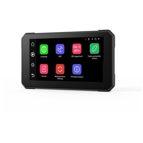Motociklistički zaslon 6" s prednjom i stražnjom kamerom, GPS-om i TPMS-om te bežičnim Apple CarPlay i Android Auto