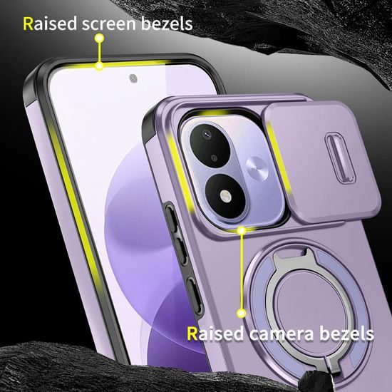 Xiaomi Redmi Note 17 4G / 5G ümbris – Camslide Stand alusega kaamerakaitsega – lilla