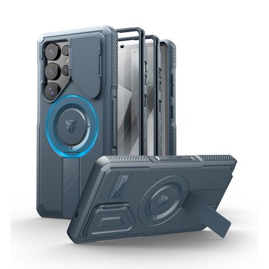 Dexnor MagSafe 360 Kickstand Προστατευτική Θήκη Samsung Galaxy S25 Ultra, μπλε