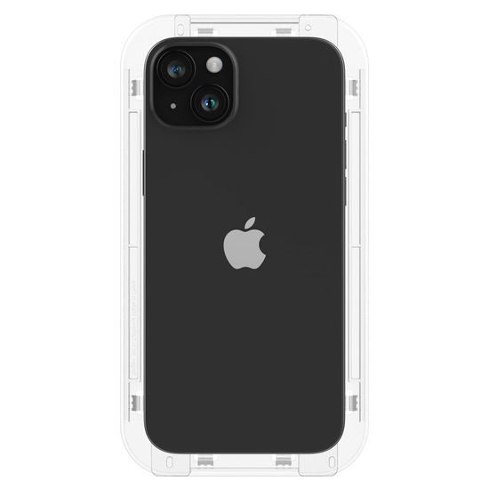 Spigen Glass.TR EZFit FC με εφαρμογέα, Προστατευτικό γυαλί, iPhone 15 Plus, μαύρο