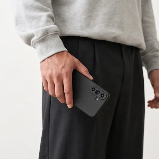 Tech-Protect Icon Schutzhülle für Samsung Galaxy A17 / A18 - Silikon Case mit Mikrofaser - Schwarz