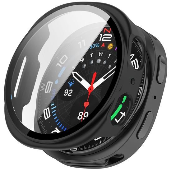 Tech-Protect Defense360 Samsung Galaxy Watch 8 / 9 (44 mm) kaitseümbris karastatud klaasiga 2 tk – must / läbipaistev