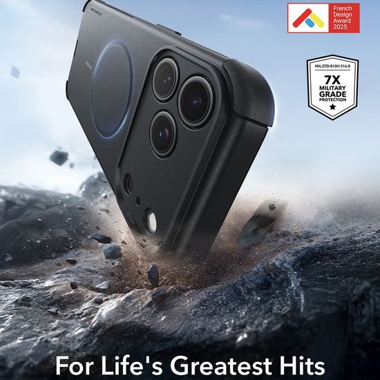 iPhone 17 Pro Max / 18 Pro Max vāciņš – ESR Cyber Halolock MagSafe aizsargvāciņš – melns