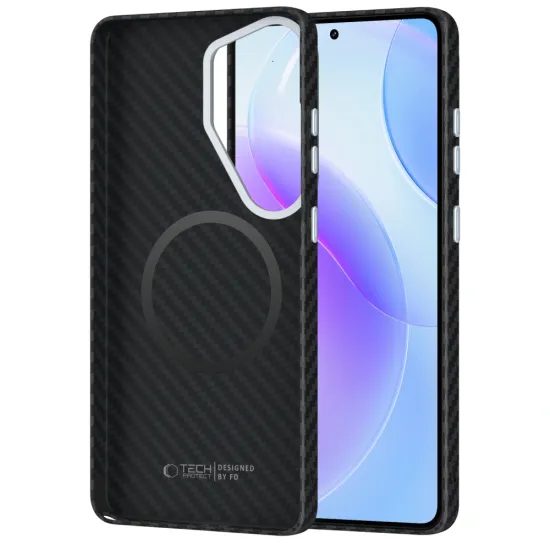 Tech-Protect Ion Carbon MagSafe cover til Samsung Galaxy S26 Ultra - Sort-Sølv