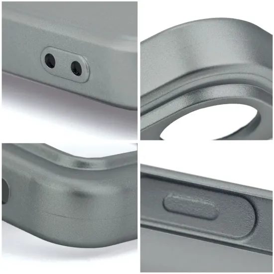Metaliczne etui, Samsung Galaxy S23 FE, szare