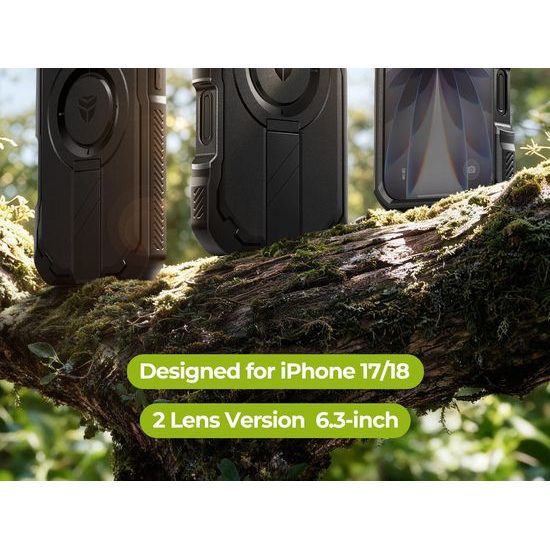 Dexnor MagSafe 360 Kickstand Camprotector husă iPhone 17 / 18, negru