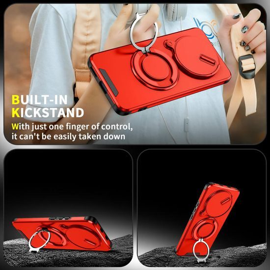 Θήκη Camslide Stand, Xiaomi Redmi Note 15 5G, κόκκινη