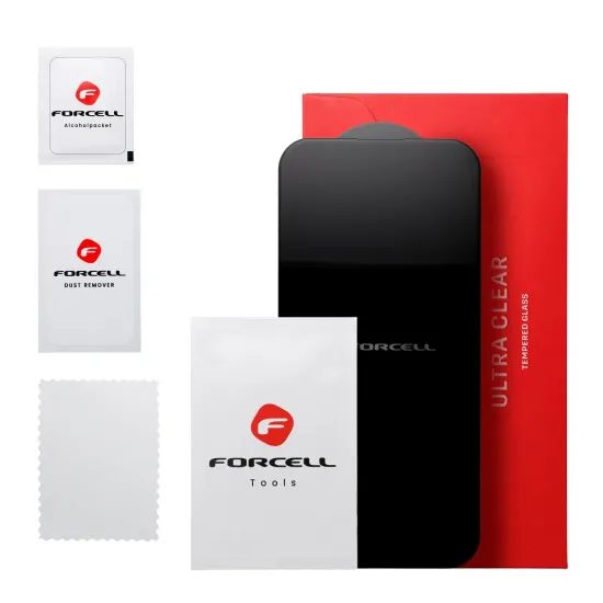 Forcell Ultra Clear Screenprotector - Gehard glas - voor Samsung Galaxy A36 / A56 - Zwart