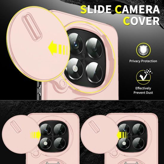 Θήκη Camslide Stand, Xiaomi Redmi Note 14 Pro Plus 5G, ροζ