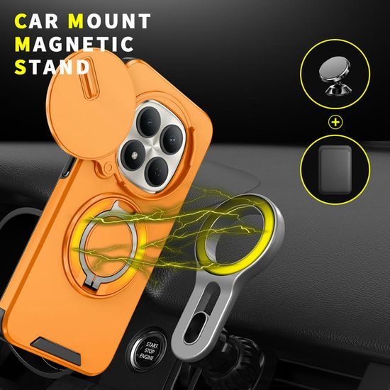 Husă Camslide Stand, Xiaomi Redmi Note 15 Pro 5G, portocaliu