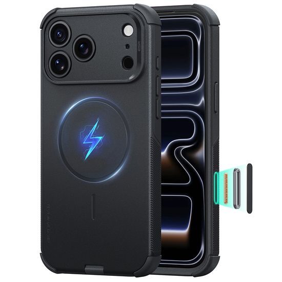 iPhone 17 Pro Max / 18 Pro Max vāciņš – ESR Cyber Halolock MagSafe aizsargvāciņš – melns