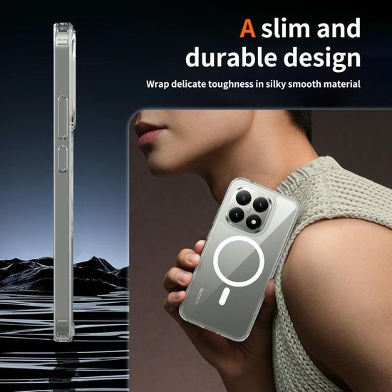 Husă transparentă Magsafe, Xiaomi 15T, transparent