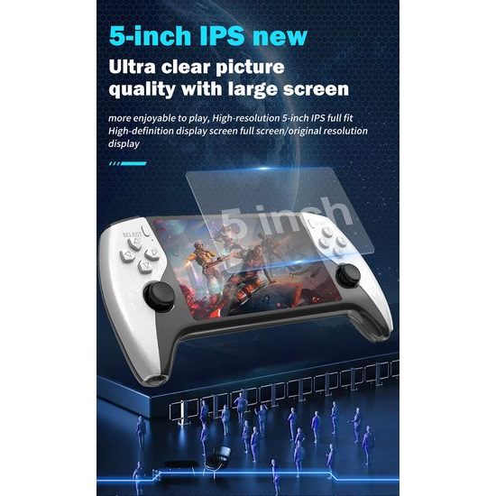 SF3500 Přenosná herní konzole s 5″ IPS displejem, 3000 mAh a TV výstupem