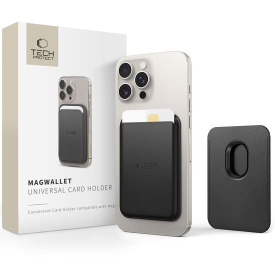 Tech-Protect MagWallet Magsafe Magsafe univerzális mágneskártya tartó, fekete