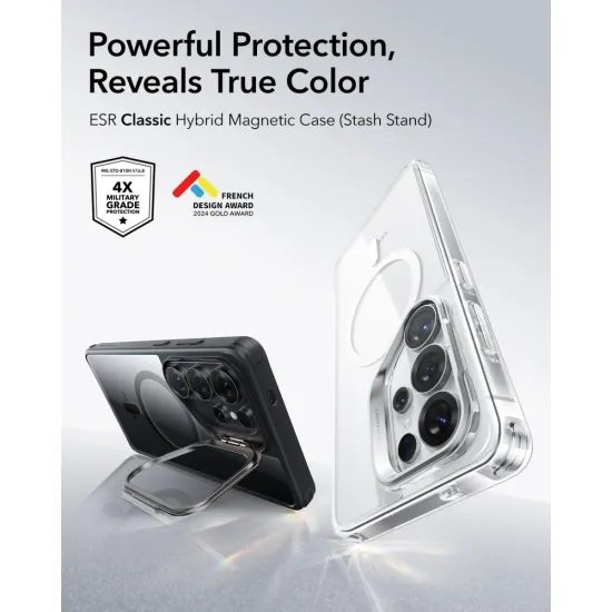 ESR Classic Hybrid Kickstand MagSafe, Samsung Galaxy S26 Ultra, μαύρο