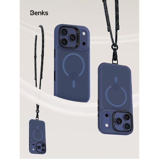 Benks Magnetic Lucid Armor θήκη, iPhone 17 Pro Max, μπλε