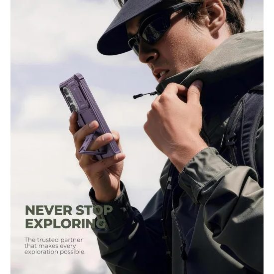 Dexnor 360 Kickstand Camprotector θήκη Samsung Galaxy S26 Plus, μωβ