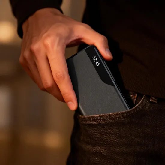 Eco Leather View Case, Samsung Galaxy A57 5G, černé