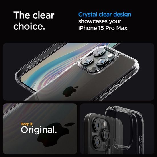 Spigen Ultra hybrid kryt na mobil, iPhone 15 Pro Max, space crystal