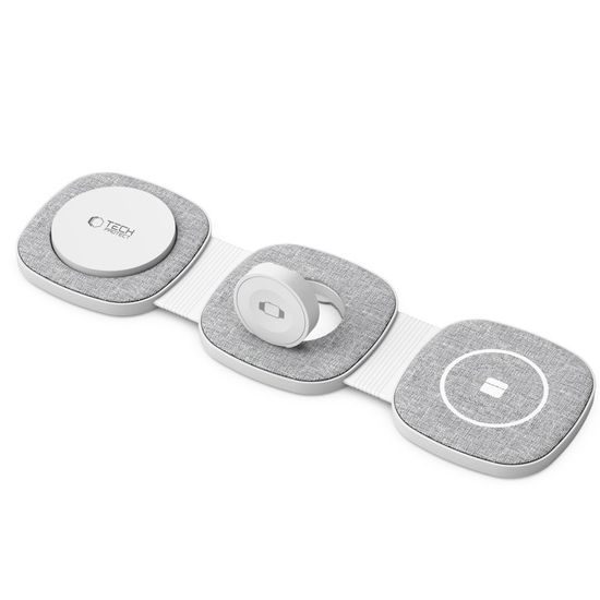 Tech-Protect QI15W-A32 3V1 MagSafe MagSafe Magnetic Wireless Charger, gri