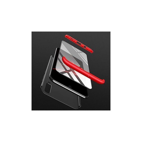 360° obal na telefon Samsung Galaxy A40, černo-červený