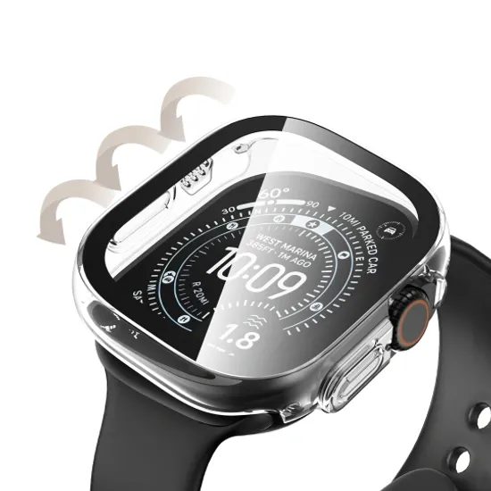 Tech-Protect Defense 2 kusy, Apple Watch Ultra 1 / 2 / 3 / 4 (49 mm), titan a priehľadný