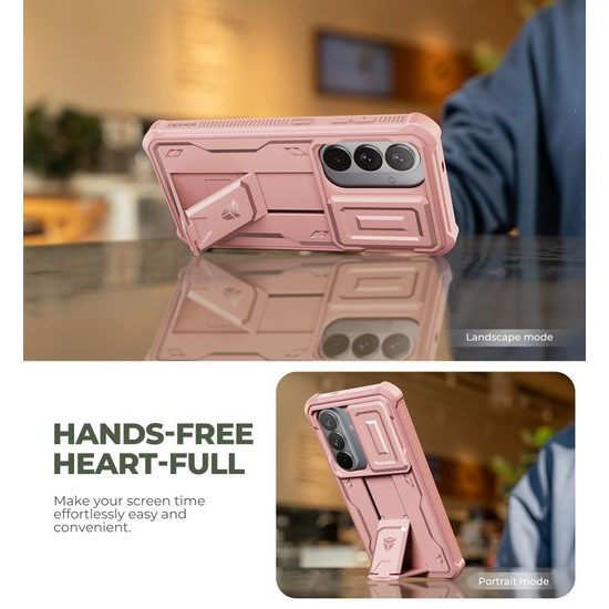 Custodia Dexnor 360 Kickstand Camprotector per Samsung Galaxy S26, rosa