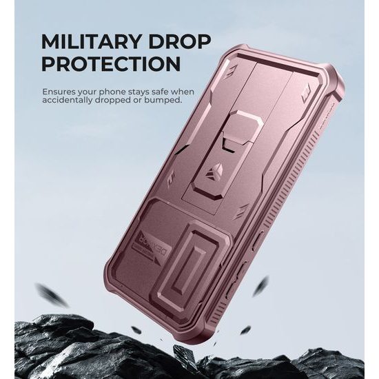 Dexnor 360 Kickstand Camprotector Husă pentru Samsung Galaxy A35, roz