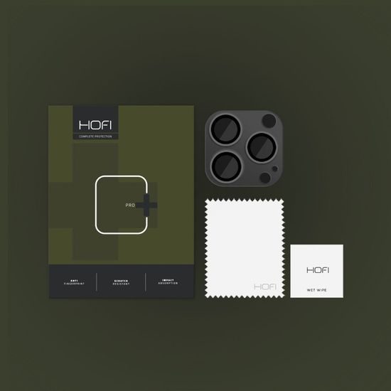 Hofi FullCam Pro+ tvrzené sklo na čočku, iPhone 15 Pro / 15 Pro Max, černé