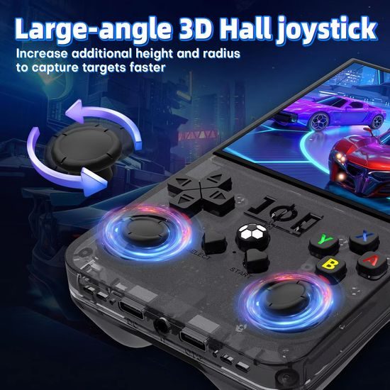 R36 Max Φορητή κονσόλα παιχνιδιών με 4,0" IPS οθόνη, μαύρη